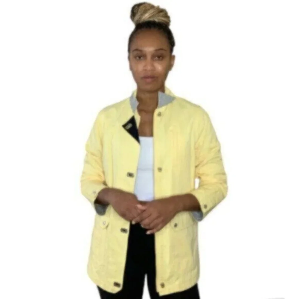Talbots Yellow Vintage All Weather Parka Rain Coat